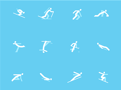 Winter Olympic Icons icons olympic olympics pyeongchang 2018 skiing winter