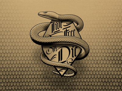 Live Free Or Die 3d crest die. snake free live logo new hampshire or