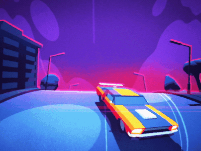 Car Chase animated car chase gif motion graphics