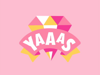 Yaaas! airtime animated app icon queen sticker yaaas yas yasss yes