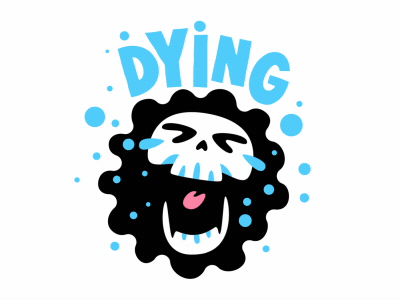 Dying! airtime animation app dead dying laughing sticker