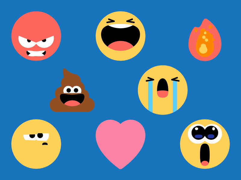 Airtime Reactions emoji faces icons reaction