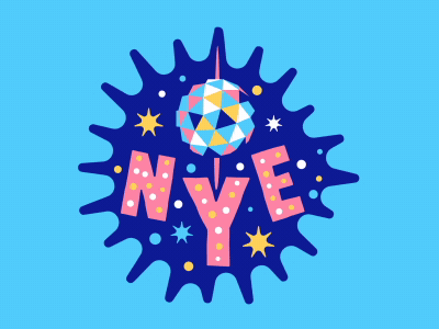 NYE! airtime animated app ball drop eve gif new sticker years