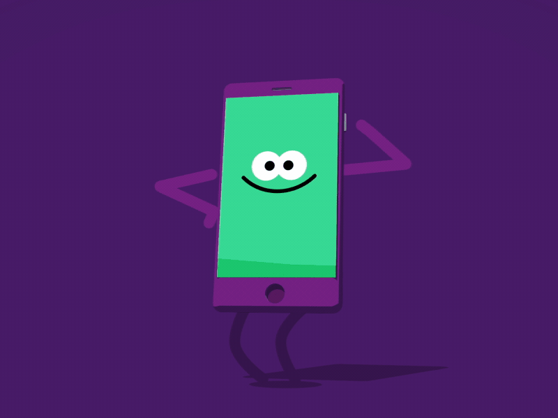 Captain Procrastination after effects after c4d character phone