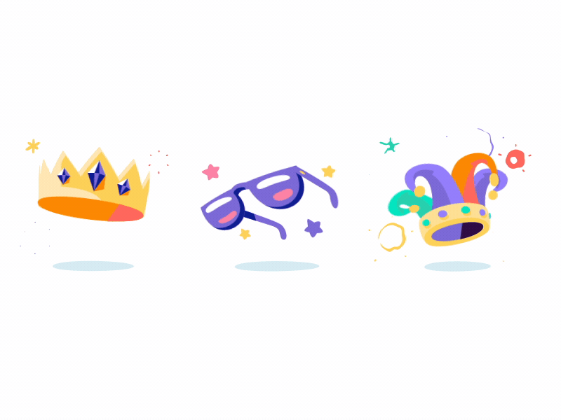 Animated Headwear crown sun glasses