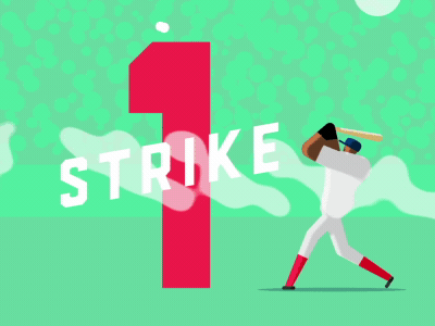 Strike 3! animation baseball strike