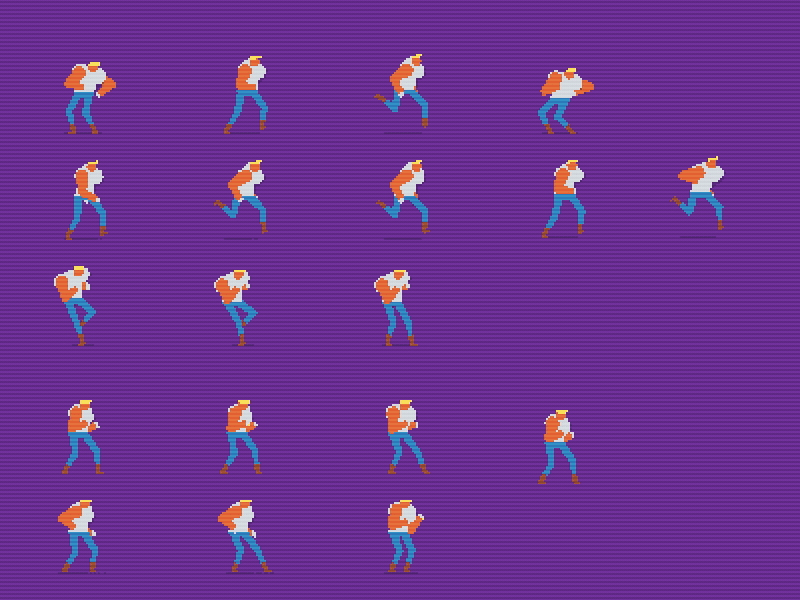 8-Bit Character Animation 8 bit 8bit animation character