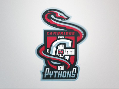 Cambridge Pythons Crest Logo american cambridge football gridiron pythons sports university
