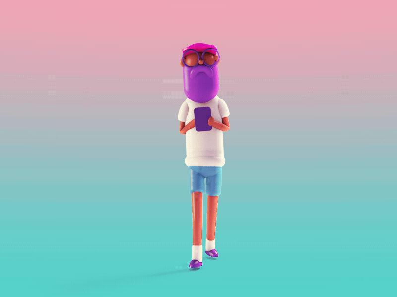 Hipster Character 3d character