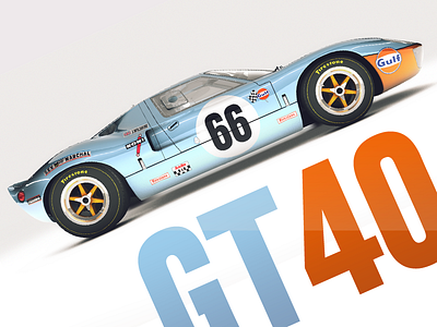 GT40 A 4d c4d car cinema ford gt40 racing render