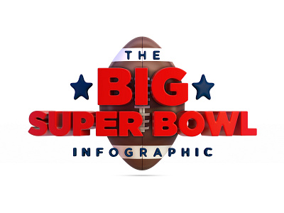 The Big Super Bowl Infographic 3d 49ers bowl c4d chiefs fooftball infographic nfl super