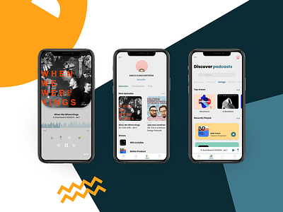 - Podcast concept app clean color concept creative design minimal minimalistic mobile mobile app design mobile ui mobile uiux simple ui ux