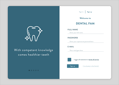 - | Sign up | - app brand design branding color daily ui daily ui 001 daily ui challenge dailyui dental care design challenge sign in sign up ui ui ux ui design ui ux design uichallenge ux design web web design