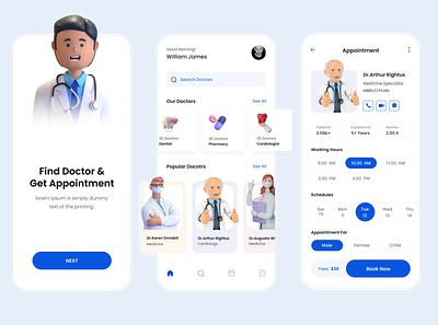 Find the doctor 3d animation app ui appointment book doctor booking booking app concept design doctor doctor app grocery grocery design grocery online shop hospital app medical app mobile app shopping ui ui ux ux