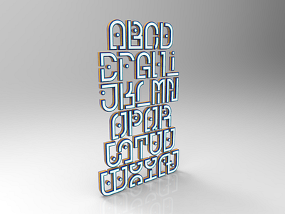 3D Alphabet - 01 3d 3d art 3d model alphabet art colors design digital graphic graphic art graphic design keyshot letters model sketchup style vector