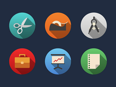 Business and Office Flat Icons