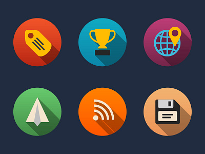 Universal Colorful Flat Icons Bundle app development flat icons iu media network seo social vector web web elements