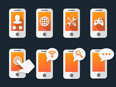 Smartphone Icons app cell phone development icons miltimedia mobile play smartphone social symbol web