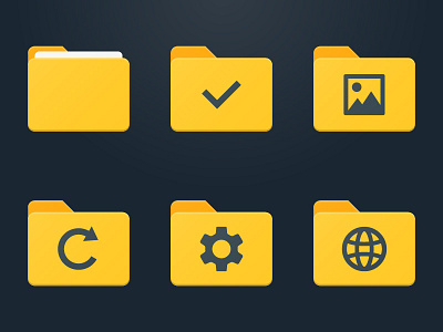 Folder Icons app browse computer desktop development document folder icons software web yellow