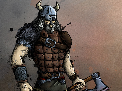 Viking illustration character comics illustration ink viking