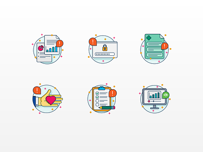 Onboarding Icons corporate flat icon icon set illustration vector