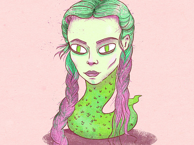 Snake-girl digital illustration