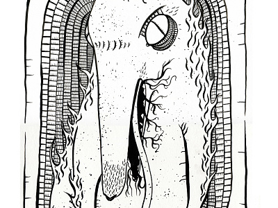 Devil Dog illustration ink illustration