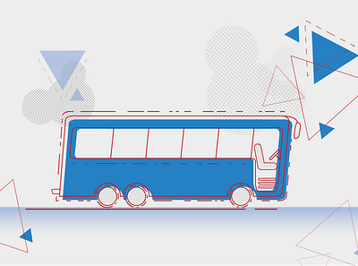 Bus illustration digital digital 2d illustration vector