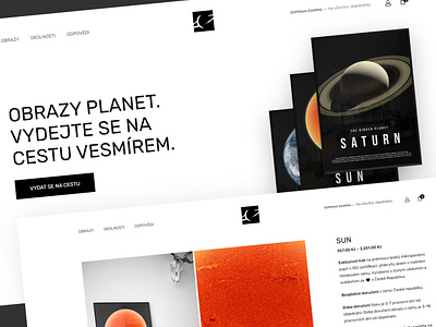 Webdesign for Planets Wall Frames e-commerce design logo planets planets logo user interface web interface webdesign