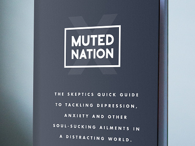 Muted Nation e-book anxiety book cover book cover design depression e book ebook mental health muted nation productivity. self help self help