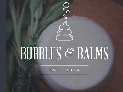 Bubbles & Balms Exploration Logo bubbles modern spa vintage