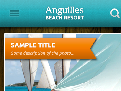 New Anguilles Beach Resort App beach blue mobile application photo resort wood