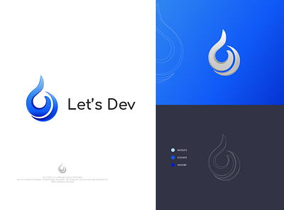 Let's Dev logo design adobe xd animation app art branding design flat icon illustration illustrator logo minimal typography ui uiux vector