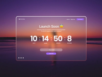 Countdown Timer :: Daily UI 014 014 blurred background countdown countdowntimer daily 100 challenge dailyui dailyuichallenge glassmorphism glassy