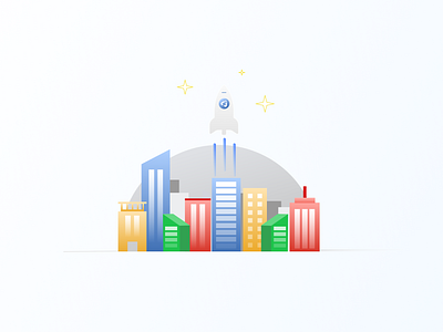 City Illustration 2021 branding build building buildings city clean ui design illustration illustration art illustrator logo rocket rocketship trend trendy ui uiux