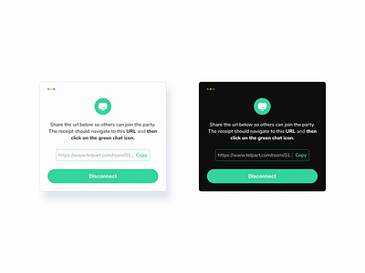 Pop up - Teleparty Chrome Extention card chrome clean clean ui dark dark mode darkmode extention green pop up ui