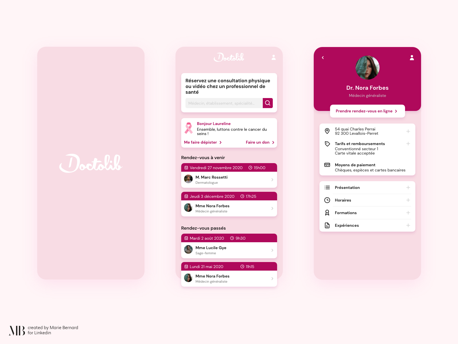 Doctolib - Pink October by Marie Bernard on Dribbble