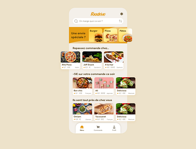 Foodrive app design ui ui design ux ux ui ux design