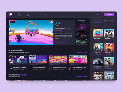 Twitch Redesign Concept