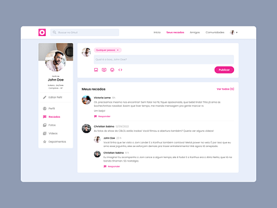 Orkut Redesign Concept - Inbox Page design flat social network ui ui design ux web website