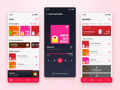 Podcast App Concept android app design flat interface iphone minimal mobile music podcast ui ui design ux