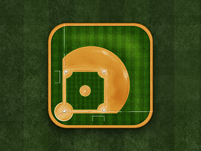 Baseball application baseball design field icons iphone ui