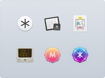 Birth of an App Icon art ascii asterisk gem icon icons iteration mac monodraw progress robot terminal