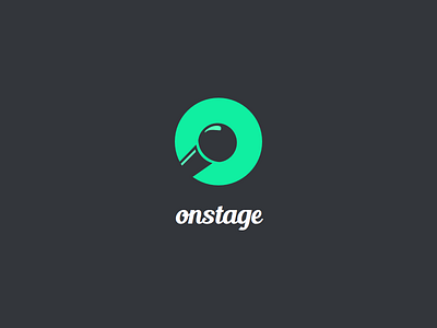 Onstage Logo logo mark mic musician onstage symbol