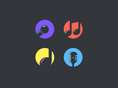 Onstage Icons icons logo mark mic musician notes onstage symbol