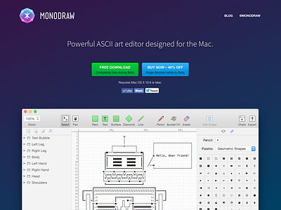 Monodraw Homepage art ascii mac monodraw osx software