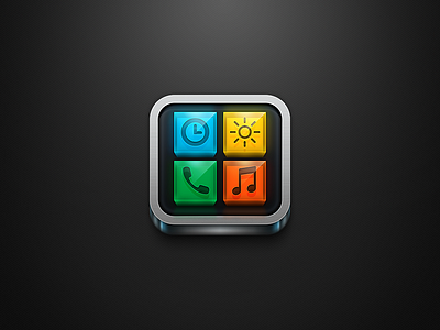 Icon v2 app design grid icon iphone retina tiles