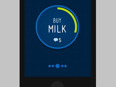 buy milk app design flat