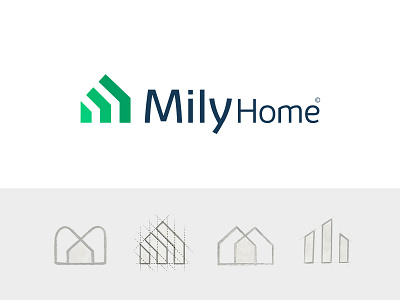 M + Home logo brand brand design branding home logo identity letter logo logo design logos logotype minimal minimalism monogram monogram logo visual identity