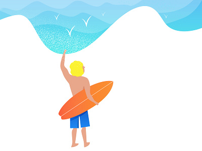"Catch a wave, dude!" Holidays вектор икона иллюстрация каникулы лето лого логотип море серфер серфинг